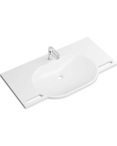 Hewi set de lavabo en fonte minérale 950.19.020 avec mitigeur lavabo AQ1.12M10140, 100x55cm, blanc