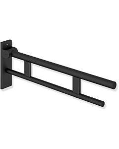 Hewi System 900 hinged support rail 900.50.15960DC projection 700 mm, stainless steel powder-coated black deep matt