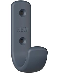 Hewi 477 coat hook 477.90B06192 72x22x47mm, with spacer 62mm, matt, anthracite grey