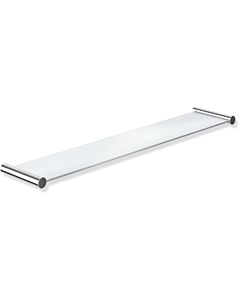 Hewi System 162 shelf 162.03.100540 glass plate, 450 x 122 mm, Halter metal, chrome-plated