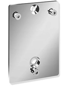 Hewi System 800 mounting plate 950.50.01440 130 x 181 x 8 mm, chrome-plated stainless steel