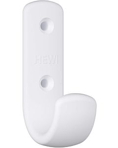 Hewi 477 coat hook 477.90B06198 72x22x47mm, with spacer 62mm, matt, signal white
