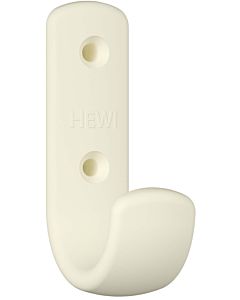 Hewi 477 coat hook 477.90B06199 72x22x47mm, with spacer 62mm, matt, pure white