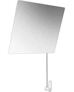 Hewi 801 active + tilting mirror 801.01D10098 600x540x6mm, with Halter / handle, antimicrobial, signal white