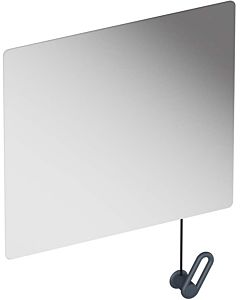 Hewi S 801 miroir inclinable 801.01B10092 600x540x6mm, avec renvoi de câble, mat, gris anthracite