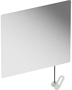 Hewi S 801 miroir inclinable 801.01B10097 600x540x6mm, avec renvoi de câble, mat, gris clair