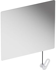Hewi S 801 tilting mirror 801.01B10098 600x540x6mm, with cable deflection, matt, signal white