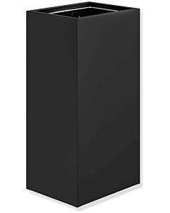 Hewi System 900 paper waste bin 900.05.00160DC stainless steel powder-coated black deep matt, 25 l, without lid