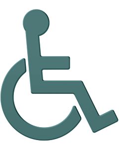 Hewi 801 symbole fauteuil roulant 801.91.03055 bleu aqua, autocollant