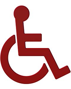 Hewi 801 wheelchair symbol 801.91.03033 rubinrot , self-adhesive