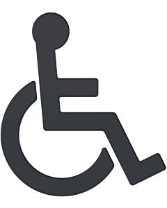 Hewi 801 symbol fauteuil roulant 801.91.03092 gris anthracite, autocollant