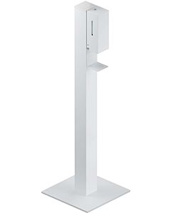 Hewi Sensoric disinfection dispenser column 900.06.01360DX aluminum powder-coated white deep matt, aluminum powder-coated