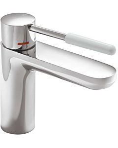 Hewi AQ basin mixer AQ1.12M1024097 chrome-plated, light gray handle, round, projection 159 mm