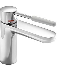 Hewi AQ basin mixer AQ1.12M1024095 chrome-plated, rock gray handle, round, projection 159 mm