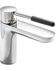 Hewi AQ basin mixer AQ1.12M1024092 chrome-plated, handle anthracite grey, round, projection 159 mm