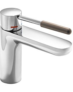 Hewi AQ basin mixer AQ1.12M1024084 chrome-plated, umber handle, round, projection 159 mm