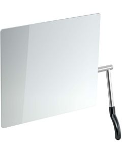 miroir inclinable Hewi 802.01.100L90 725x741x73mm, levier à gauche, noir profond
