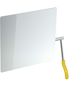 Hewi miroir inclinable 802.01.100R18 725x741x73mm, levier à droite, senfgelb