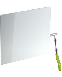 miroir inclinable Hewi 802.01.100L74 725x741x73mm, levier à gauche, vert pomme