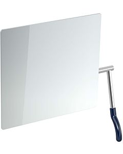 miroir basculant Hewi 802.01.100L50 725x741x73mm, levier à gauche, bleu acier