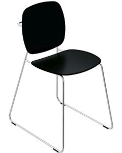Hewi 950 bath chair 950.51.3104090 deep black, with backrest and towel rail