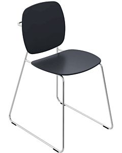 Hewi 950 bathroom chair 950.51.3104092 anthracite grey, with backrest and towel rail