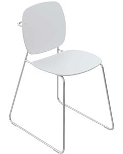 Hewi 950 bathroom chair 950.51.3104098 signal white, with backrest and towel rail