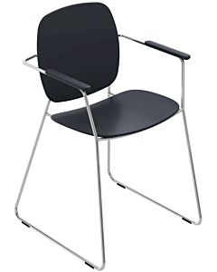 Hewi 950 bathroom chair 950.51.3114092 anthracite grey, with backrest/armrest and towel rail