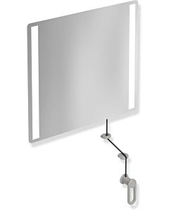 Hewi 801 miroir lumineux inclinable LED 801.01.40095 600x540x6mm, gris roche