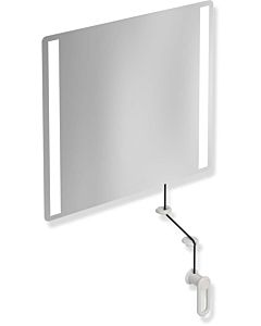 Hewi 801 miroir lumineux inclinable LED 801.01.40097 600x540x6mm, gris clair