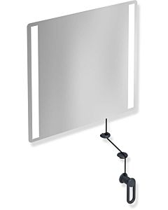 Hewi 801 miroir lumineux inclinable LED 801.01B40092 600x540x6mm, mat, gris anthracite