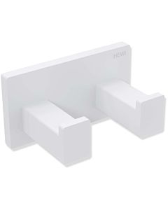 Hewi System 900 Q double hook 900Q90.00260DX powder-coated white deep matt, made of stainless steel, 75x40x44mm