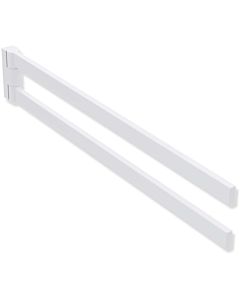 Hewi System 900 Q towel rail 900Q09.00060DX powder-coated white deep matt, made of stainless steel, 446x72x19mm