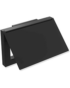 Hewi System 900 Q WC paper holder 900Q21.00160DC powder-coated black deep matt, made of stainless steel, with lid 140x90x23mm