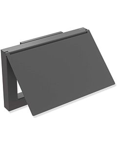 Hewi System 900 Q WC paper holder 900Q21.00160SC powder-coated dark gray pearl mica deep matt, made of stainless steel, with lid 140x90x23mm