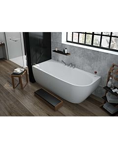Hoesch iSENSI corner bath 3855.010 190x90cm, left version, white, 235 l, overflow filling, chrome