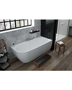 Hoesch iSENSI Eck-Badewanne 3974.010 160x75cm, rechte Ausführung, 134 l, Überlaufbefüllung, weiß