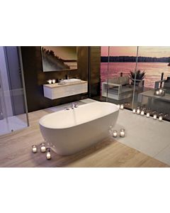 Hoesch iSENSI Oval bath 3852.010 190x90cm, white, 235 l, with overflow filling, chrome