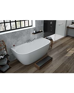 Hoesch iSENSI pre-wall bath 3818.010 170x75cm, white, 144 l, overflow filling, chrome