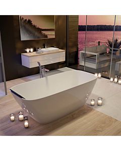 Hoesch Lasenia freestanding bathtub 4501.013 matt white, Solique, 160 x 75 cm