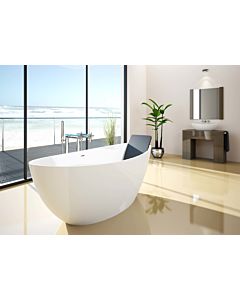 Hoesch Namur free-standing bath 4400.010305 white, Solique, 170 x 75 cm, chrome-plated
