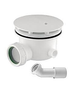 Hoesch Compact drain fitting 60329.310 Ø 90 mm, with round drain cover, white