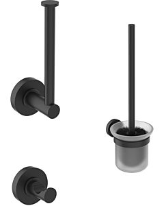 Ideal Standard IOM accessories pack A9246XG Silk Black, Papierrollenhalter , hook, WC brush