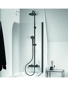 Ideal Standard Cerafine O shower system BC749XG with single lever shower mixer, hand shower, silk black