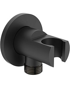 Ideal Standard Idealrain Atelier wall connection elbow BC807XG silk black, with shower holder