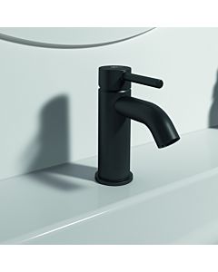 Ideal Standard Ceraline mitigeur lavabo BC822XG Silk Noir, avec bouton-poussoir garniture de vidange