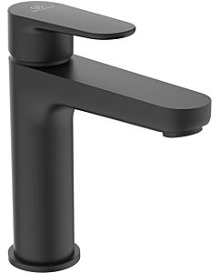 Ideal Standard Cerafine O mitigeur lavabo BD131XG Silk noir/noir mat, saillie 125 mm, avec ouverture par pression garniture de vidange
