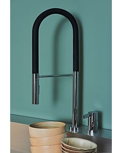 Ideal Standard Gusto kitchen 2-hole tap BD425AA chrome, with 2-function hand shower made of metal