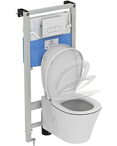 Ideal Standard ProSys WC Paket R040601 WC, VorwandelementConnect Air u.Platte Oleas M1 Weiß