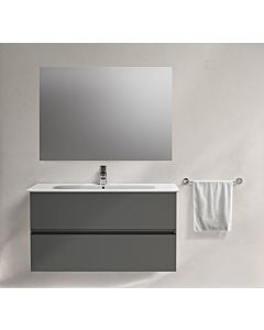 Ideal Standard Eurovit Plus Waschtisch Möbelpaket R0575TI mit Unterschrank, hochglanz grau, 101cm
